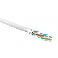 Hyperline UFTP4-C6-S23-IN-LSZH-WH-500 (500 м) Кабель витая пара, экранир. U/FTP, кат. 6, 4 пары (23 AWG), одножил. (solid), кажд.пара в фольге, LSZH, нг(А)-HF, –20°C–+60°C, белый-гарантия: 15 лет компон., 25 лет системная
