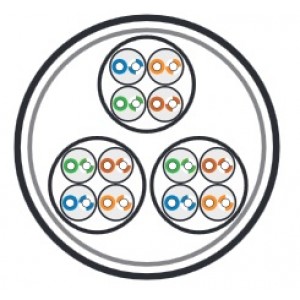 Hyperline UUTP12W-C5-S24-IN-LSZH-GY Кабель витая пара, неэкранированная U/UTP, категория 5, 12 пар (4 пары (24 AWG)х3), одножильный (solid), каждый 4х парник - LSZH оболочка, LSZH нг(А)-HF, –20°C - +60°C, серый Hyperline UUTP12W-C5-S24-IN-LSZH-GY Кабель витая пара, неэкранированная U/UTP, категория 5, 12 пар (4 пары (24 AWG)х3), одножильный (solid), каждый 4х парник - LSZH оболочка, LSZH нг(А)-HF, –20°C - +60°C, серый