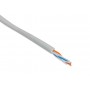 Hyperline UUTP2-C5-S24-IN-LSZH-GY-500 (500 м) Кабель витая пара, неэкранированная U/UTP, категория 5, 2 пары (24 AWG), одножильный (solid), LSZH, нг(А)-HF, -20°C - +75°C, серый Hyperline UUTP2-C5-S24-IN-LSZH-GY-500 (500 м) Кабель витая пара, неэкранированная U/UTP, категория 5, 2 пары (24 AWG), одножильный (solid), LSZH, нг(А)-HF, -20°C - +75°C, серый