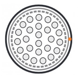 Hyperline UUTP25-C3-S24-OUT-PE-BK (UTP25-C3-SOLID-OUTDOOR) Кабель витая пара, неэкранированная U/UTP, категория 3, 25 пар (24 AWG), одножильный (solid), внешний, UV PE, -40°C – +50°C, черный Hyperline UUTP25-C3-S24-OUT-PE-BK (UTP25-C3-SOLID-OUTDOOR) Кабель витая пара, неэкранированная U/UTP, категория 3, 25 пар (24 AWG), одножильный (solid), внешний, UV PE, -40°C – +50°C, черный