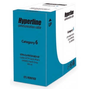 Hyperline UUTP4-C6-P24-NCR-IN-LSZH-GN-100 (100 м) Кабель витая пара, неэкранированная U/UTP, категория 6, 4 пары (24 AWG), многожильный (patсh), без разделителя, LSZH, нг(А)-HF, –20°C–+75°C, зеленый Hyperline UUTP4-C6-P24-NCR-IN-LSZH-GN-100 (100 м) Кабель витая пара, неэкранированная U/UTP, категория 6, 4 пары (24 AWG), многожильный (patсh), без разделителя, LSZH, нг(А)-HF, –20°C–+75°C, зеленый