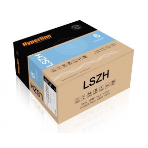 Hyperline UUTP4-C6-P24-NCR-IN-LSZH-WH-100 (100 м) Кабель витая пара, неэкранированная U/UTP, категория 6, 4 пары (24 AWG), многожильный (patсh), без разделителя, LSZH, нг(А)-HF, –20°C–+75°C, белый Hyperline UUTP4-C6-P24-NCR-IN-LSZH-WH-100 (100 м) Кабель витая пара, неэкранированная U/UTP, категория 6, 4 пары (24 AWG), многожильный (patсh), без разделителя, LSZH, нг(А)-HF, –20°C–+75°C, белый