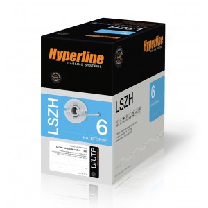 Hyperline UUTP4-C6-S23-IN-LSZH-BL-305 (305 м) Кабель витая пара U/UTP, категория 6, 4 пары (23 AWG), одножильный (solid), с разделителем, LSZH, нг(А)-HF, –20°C – +75°C, синий - гарантия:15 лет компонентная, 25 лет системная Hyperline UUTP4-C6-S23-IN-LSZH-BL-305 (305 м) Кабель витая пара U/UTP, категория 6, 4 пары (23 AWG), одножильный (solid), с разделителем, LSZH, нг(А)-HF, –20°C – +75°C, синий - гарантия:15 лет компонентная, 25 лет системная