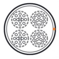 Hyperline UUTP50-C3-S26-IN-PVC-GY Кабель витая пара, неэкранированная U/UTP, категория 3, 50 пар (26 AWG), одножильный (solid), PVC, –20°C – +60°C, серый